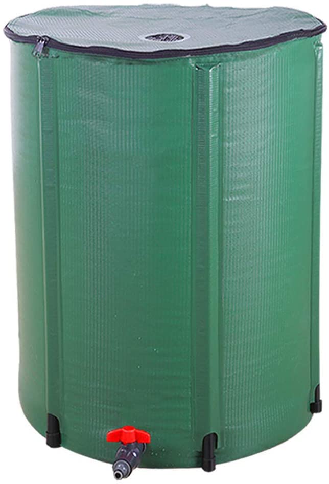 LIVINGPAL Compact PVC Mesh Rain Barrel, 66-Gallon