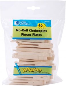 Loew-Cornell 1021218 Simply Art Wood Clothespins, 40-Count