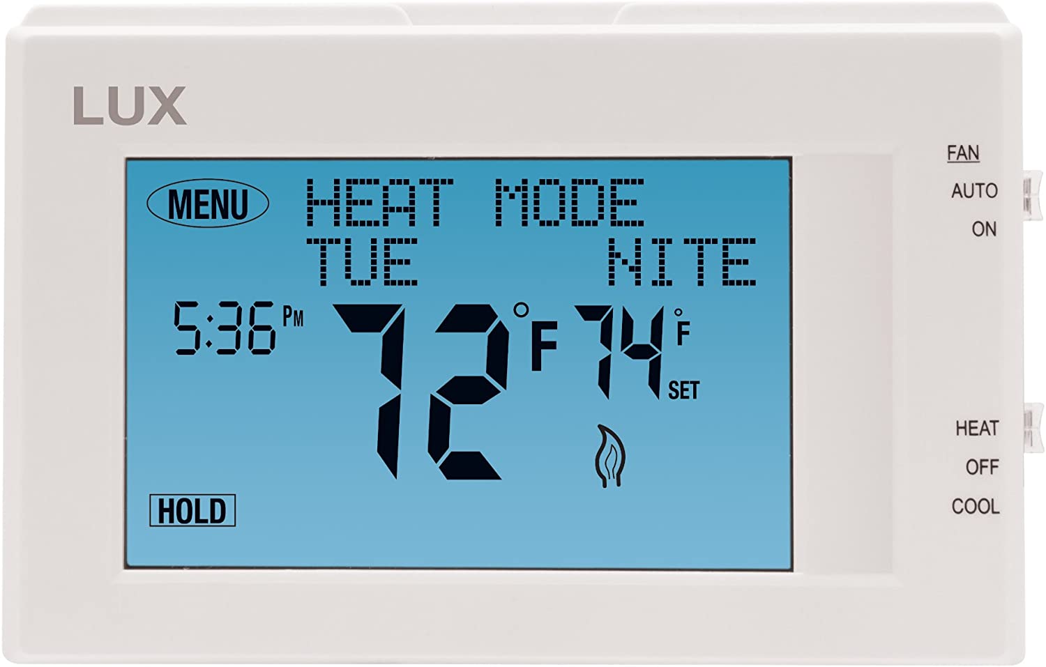 Lux Products TX9600TS Customizable Easy Read Touchscreen Thermostat