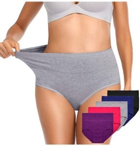 OUENZ Stretchy Ultra Soft High Waist Underwear, 5-Pack