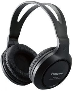 Panasonic RP-HT161-K Lightweight Long-Corded Over-Ear Headphones