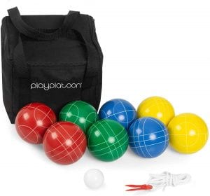 Play Platoon Pallino Carry Bag & Measuring Rope Bocce Ball Set