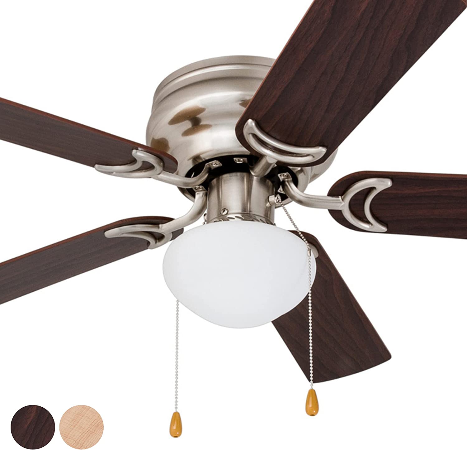 Prominence Home Alvina Reversible Ceiling Fan For Bedroom, 42-Inch