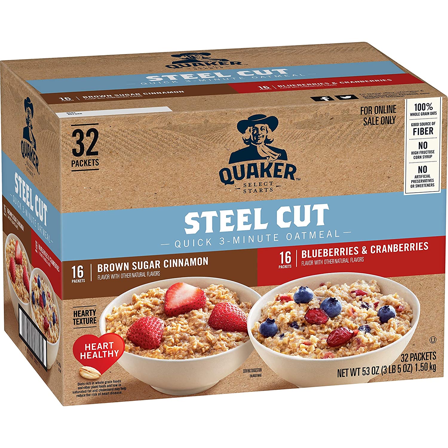 Quaker Quick Steel Cut Variety Hot Cereal