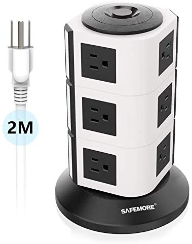SAFEMORE Power Strip Tower, 12-Port