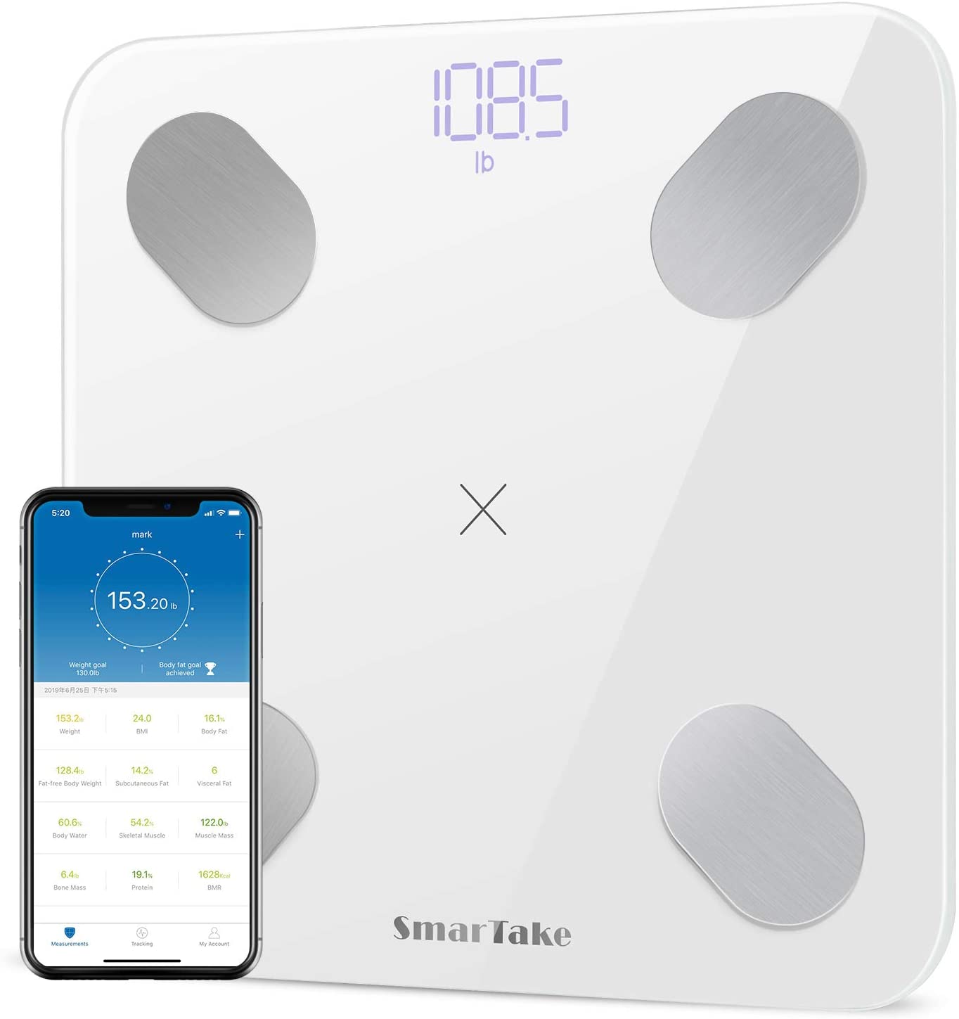 SMARTAKE Digital Body Fat Analysis Smart Precision BMI Scale