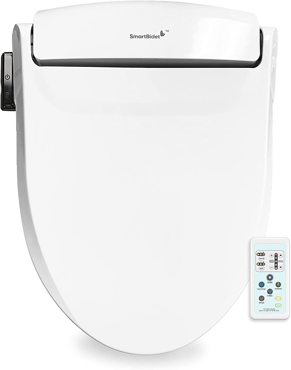 SmartBidet Self-Cleaning Wireless Remote Electric Bidet Toilet Seat