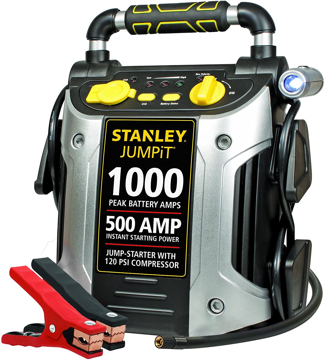 Stanley 1000 Peak Amp Jump Starter With Air Compressor