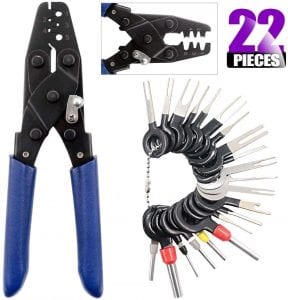 Swpeet Automotive Weatherpack Harness Crimp Terminal Removal Tool, 21-Pieces