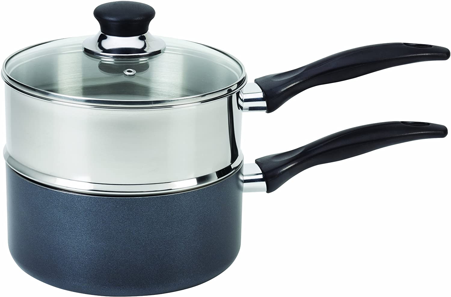 T-fal B1399663 Specialty Stainless Steel Phenolic Handle Double Boiler, 3-Quart