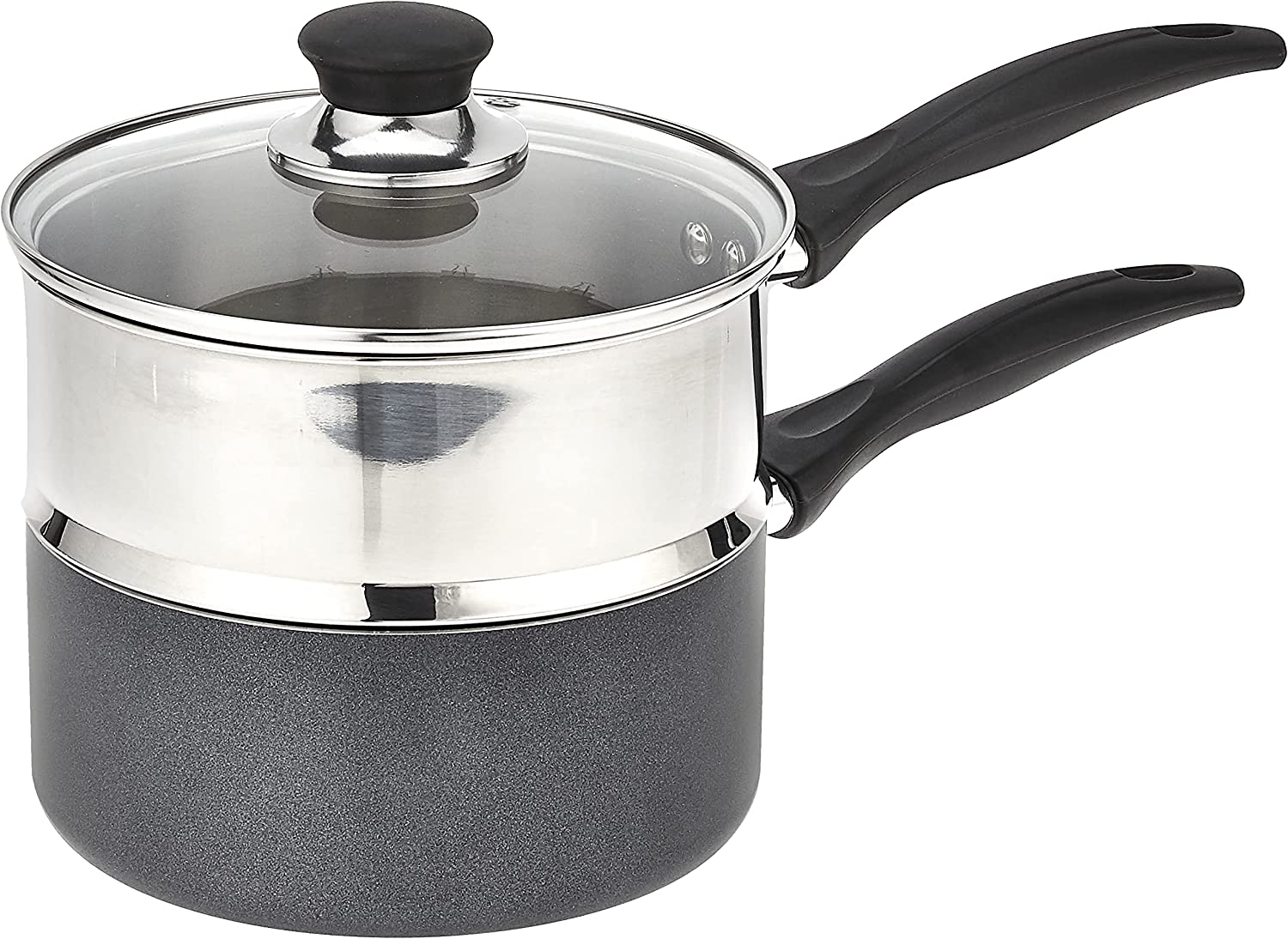 T-fal B1399663 Nonstick Stainless Steel Double Boiler For Chocolate, 3-Quart