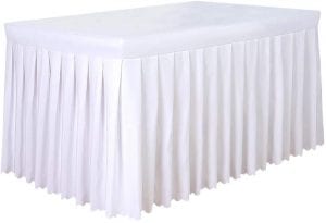 Tina’s Polyester Fitted Table Skirt, 6-Feet