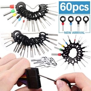Vignee Car Pin Extractor Electrical Wiring Crimp Terminal Removal Tool, 60-Pieces