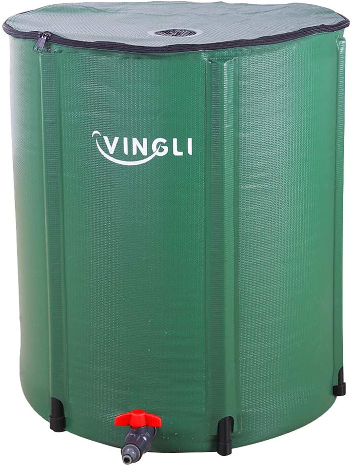 VINGLI Eco-Friendly Anti-Leaking Rain Barrel, 50-Gallon