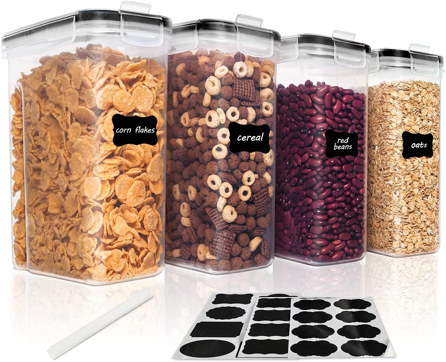 Vtopmart Kitchen Organizing Cereal Containers, 4-Piece