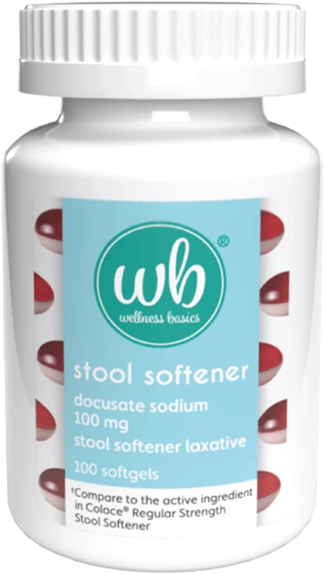 Wellness Basics Docusate Sodium Laxative Stool Softener