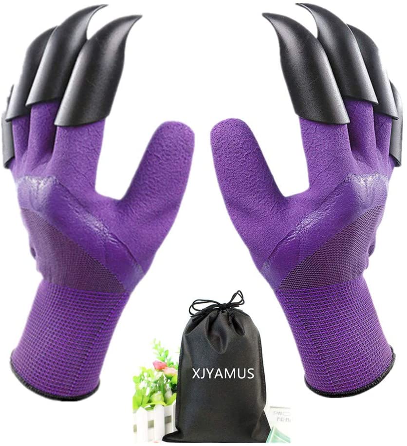 XJYAMUS Garden Genie Natural Rubber Gardening Gloves