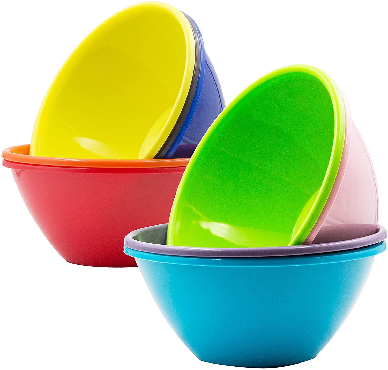 Youngever Dishwasher-Safe Plastic Soup Bowls, 9-Pack