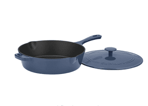 CUISINART Porcelain Cast Iron Skillet With Lid, 12-Inch