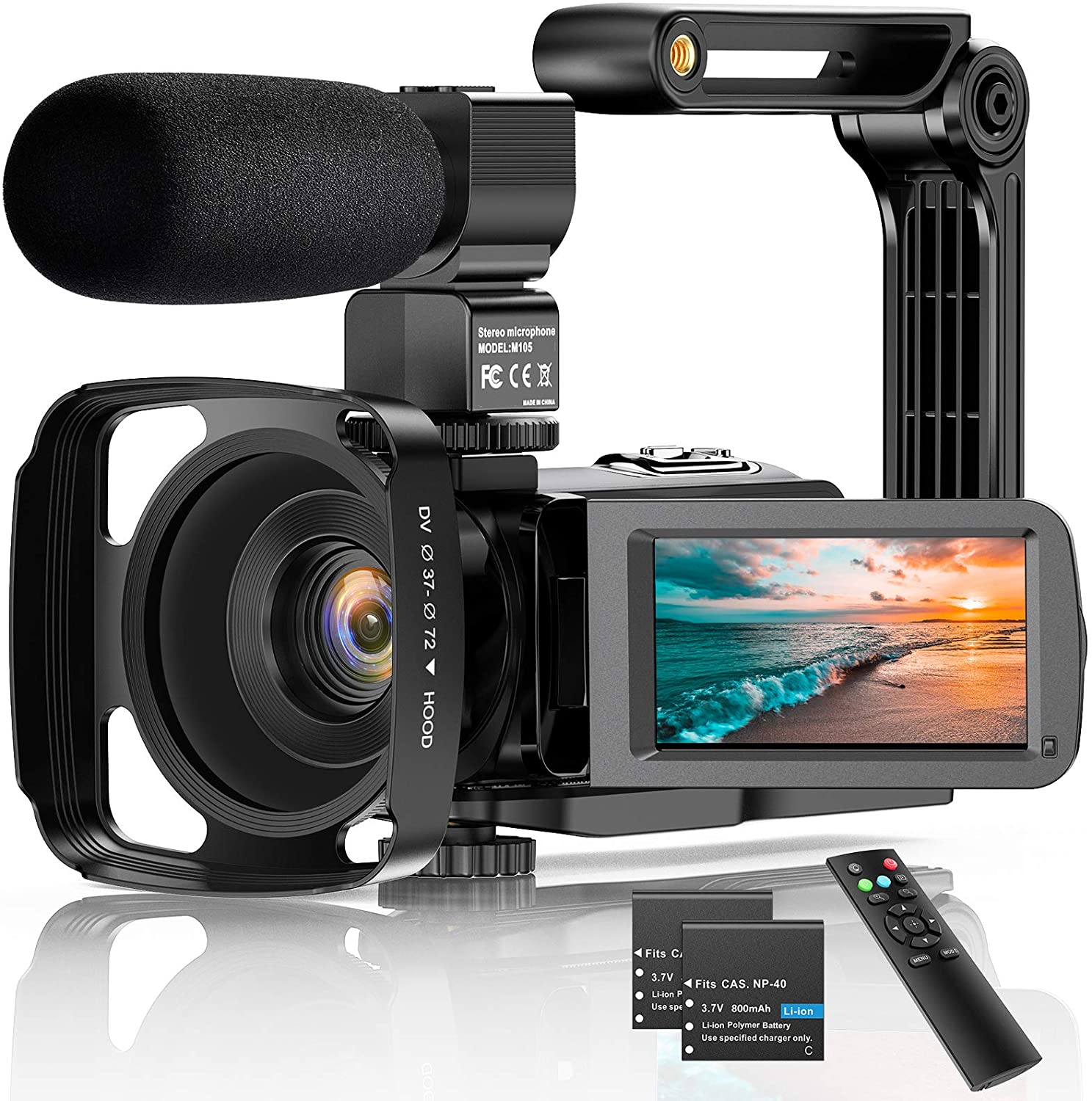 Aabeloy External Microphone Digital Video Camcorder