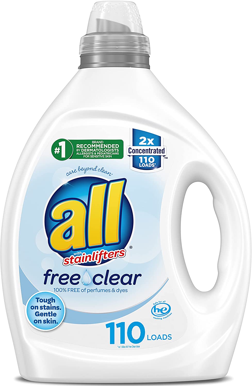 All Liquid Free & Clear Dye Free Laundry Detergent