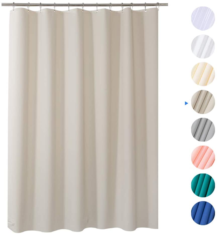 AmazerBath Eco-Friendly Plastic Bathroom Shower Curtain