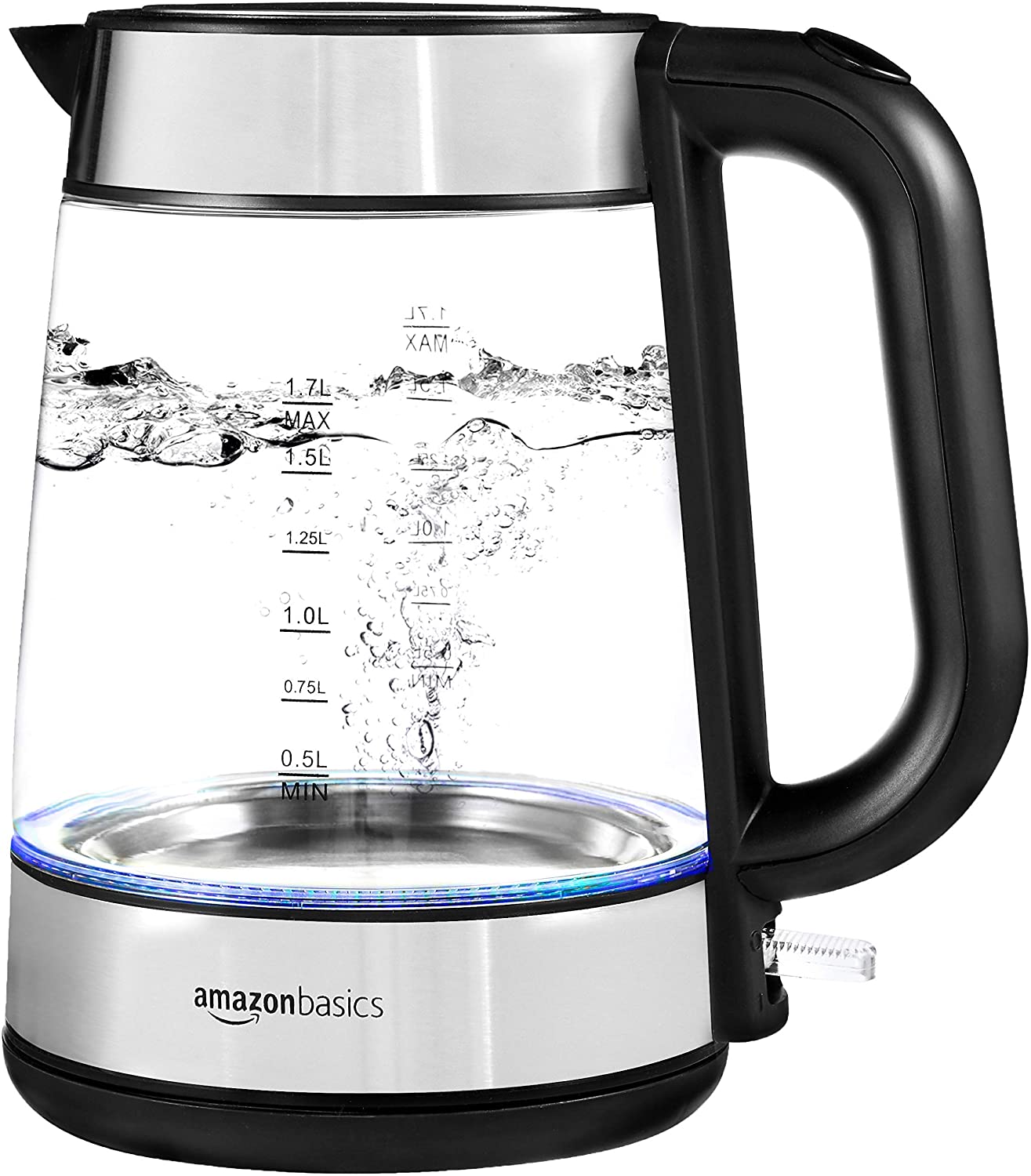 AmazonBasics Countertop Tea Pot Kettle, 1.7-Liter