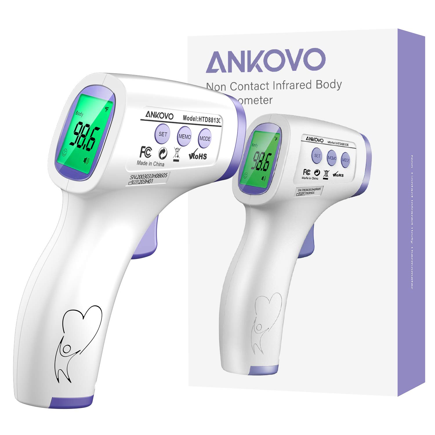 ANKOVO Adult No Contact Forehead Thermometer