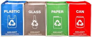 ANUANT Eco-Friendly Recycling Bins, 4-Piece