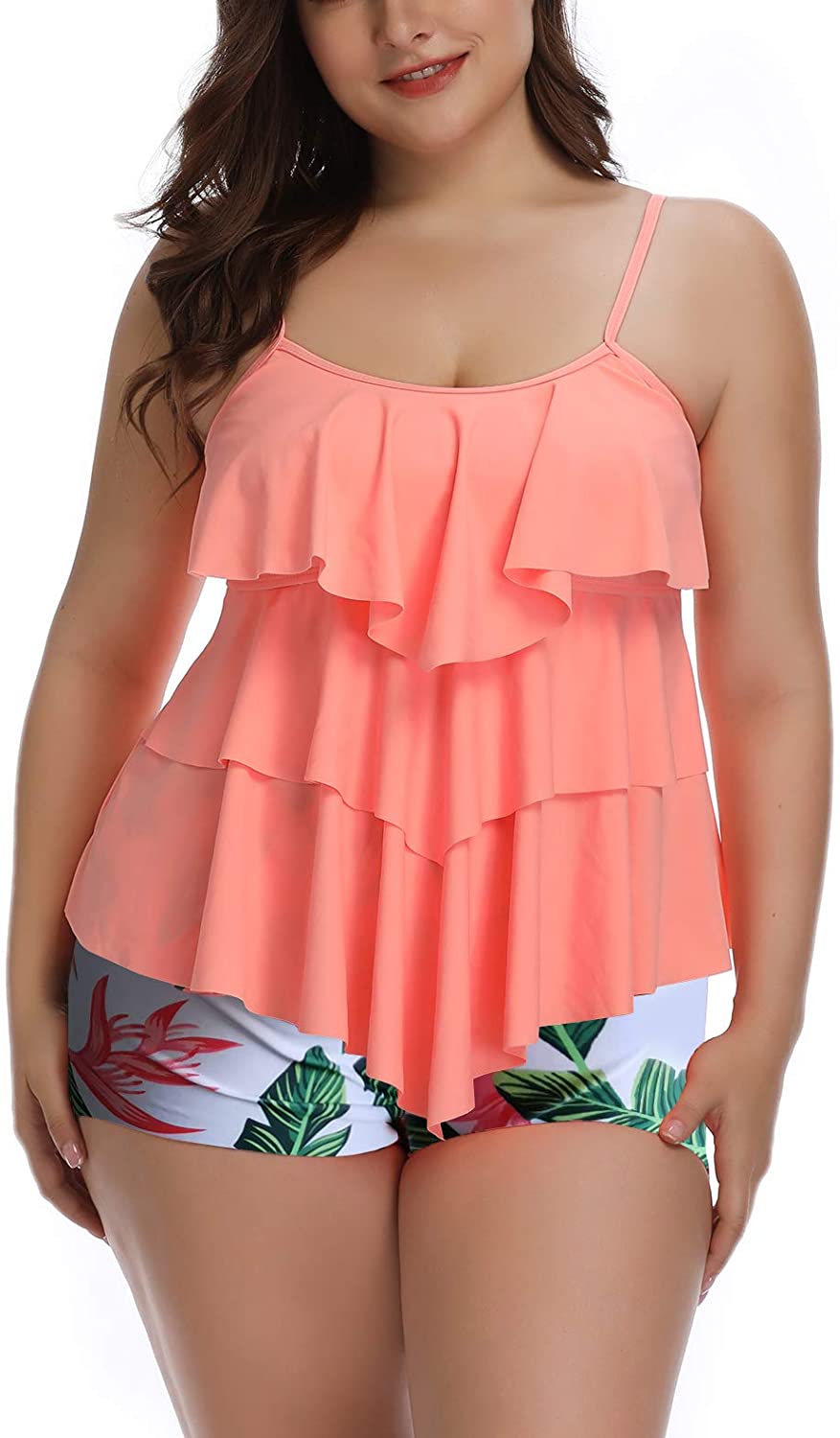 B2prity Women Tankini Set Plus Size Swimwear