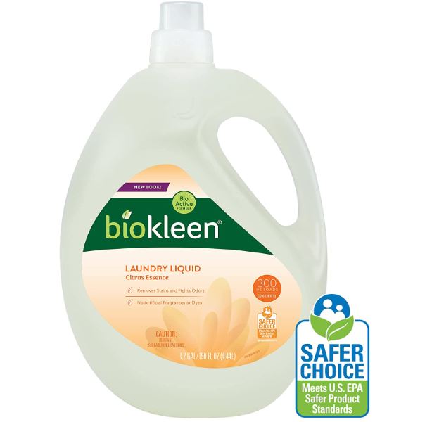BioKleen Eco Friendly & Non-Toxic Plant Based Natural Detergent, 300-Loads