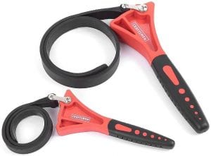 KROST TC Strap Wrench, Belt Wrench, Oil Filter Wrench, Red