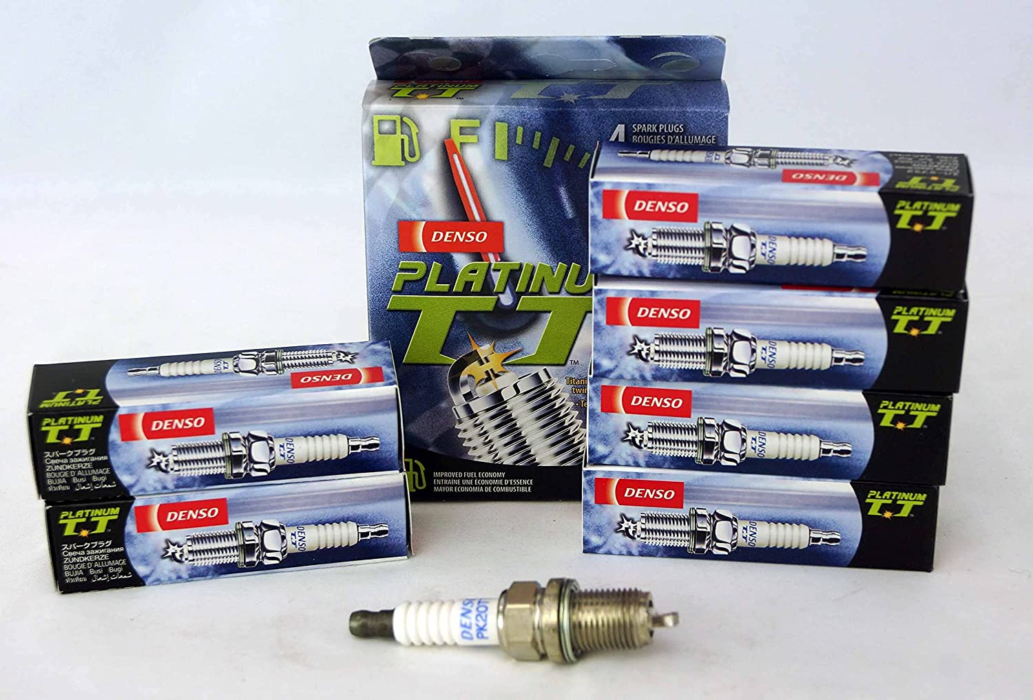 DENSO PK20TT PLATINUM T T Center Electrode Spark Plugs, 6-Pack