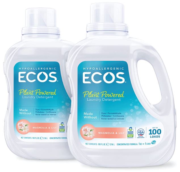 ECOS Dye-Free Biodegradable Natural Detergent, 200-Loads