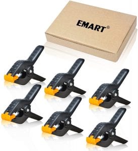 Emart 4.5-Inch Heavy Duty Muslin Spring Clamps, 6-Pack