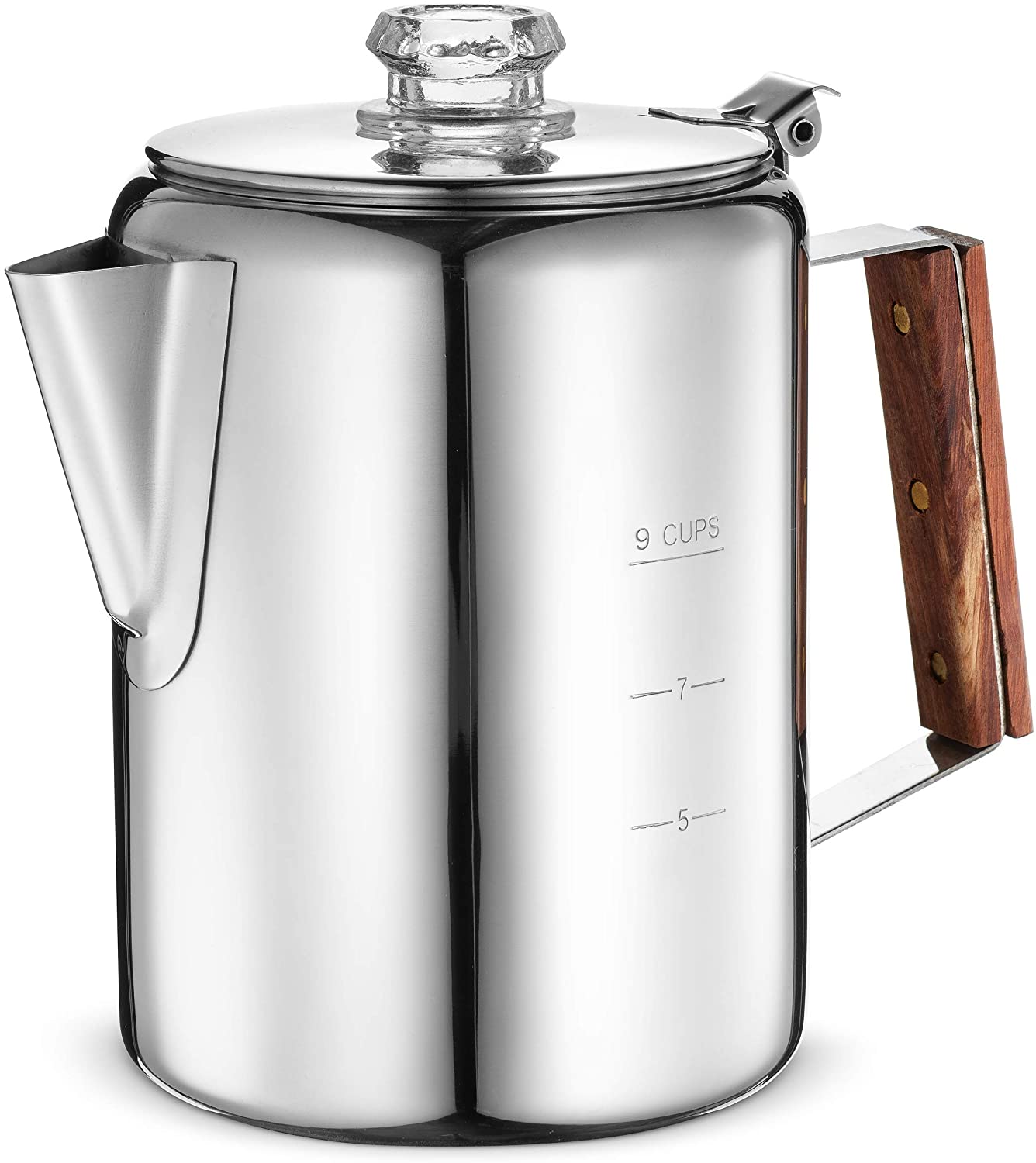 Eurolux Durable Stainless Steel Coffee Percolator, 9-Cup