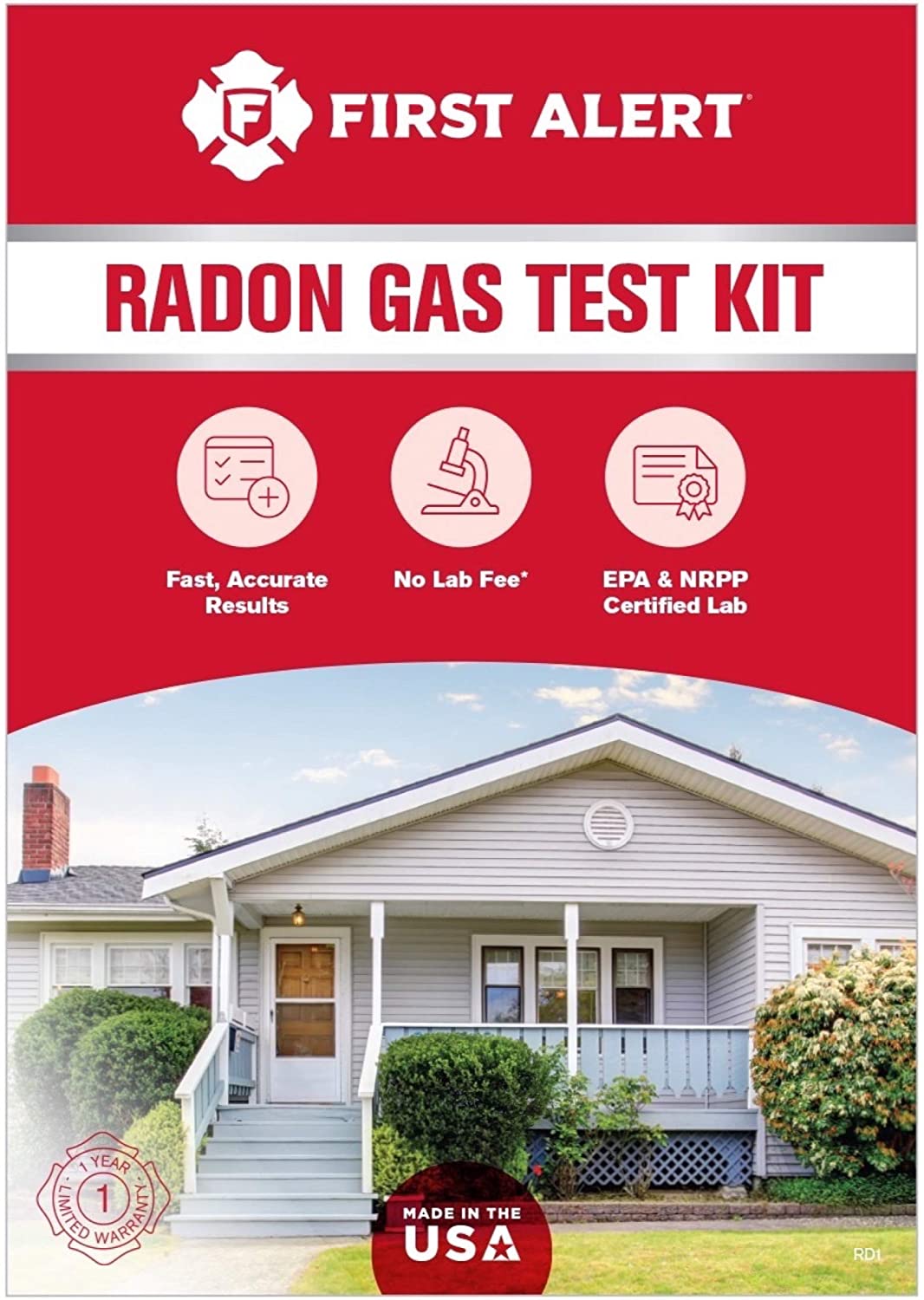 First Alert RD1 EPA Radon Gas Test Kit