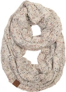Funky Junque Ribbed Cable Knit Infinity Warm Scarf