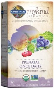 Garden Of Life mykind Organic Non-GMO & Kosher Prenatal Vitamin, 30-Count