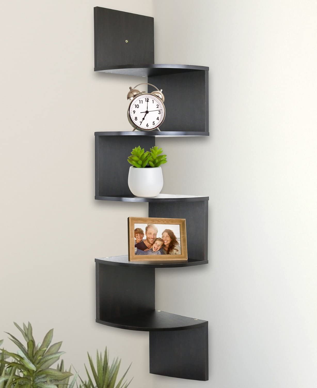 Greenco 5-Tier Corner Hanging Bookshelves