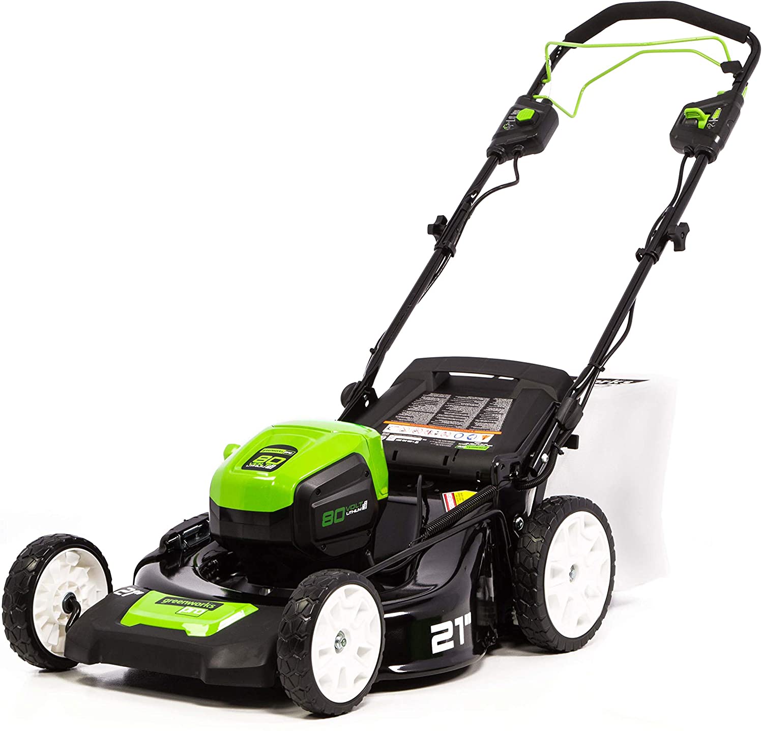 Greenworks PRO 80V Battery Powered Self-Propelled Lawn Mower, 21-Inch