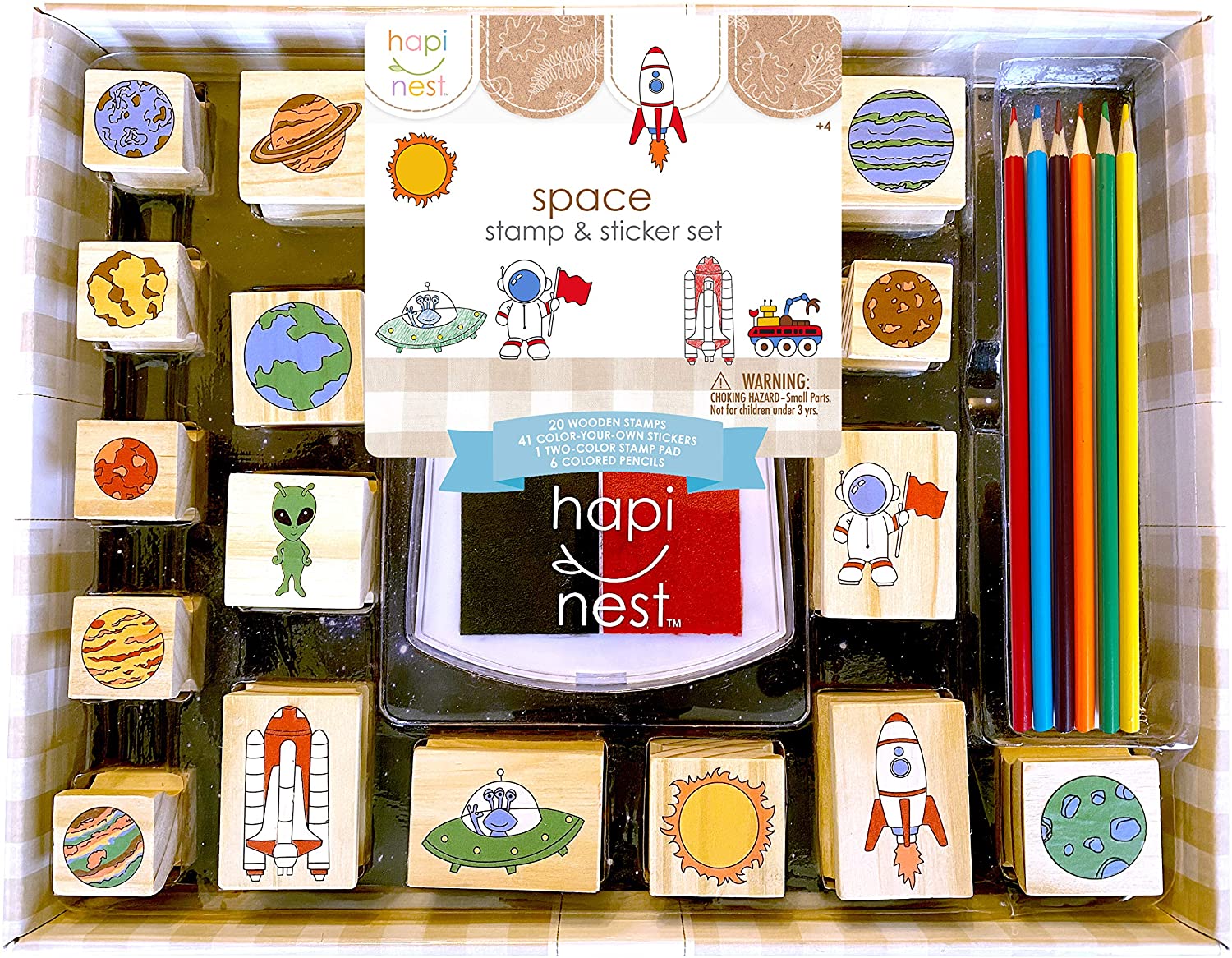 Hapinest Space Sticker & Stamp Set