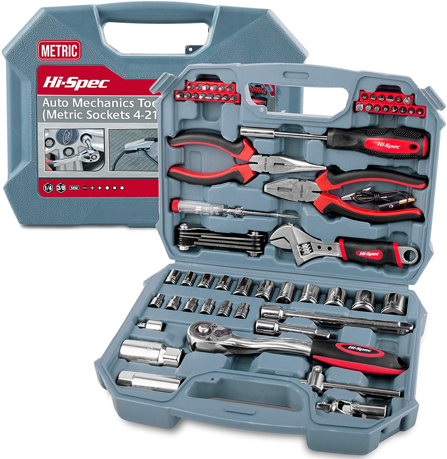 Hi-Spec Auto Mechanics Tool Set, 67-Piece