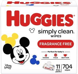 Huggies Simply Clean Fragrance-Free Baby Wipes, 11-Pack