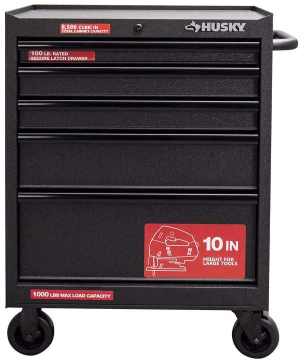 Husky 5-Drawer Cabinet Rolling Tool Chest