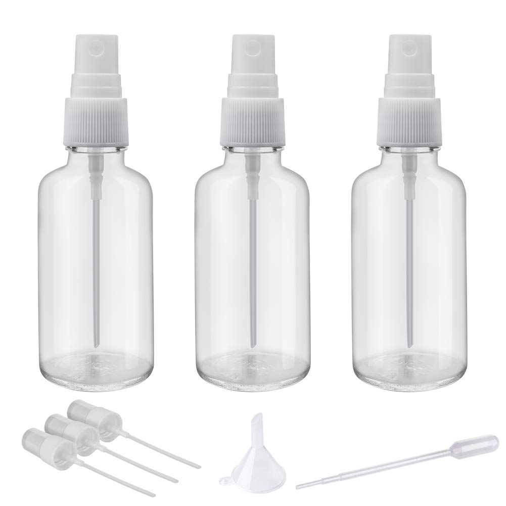 Hydior Clear Glass Spray Bottle, 3-Pack