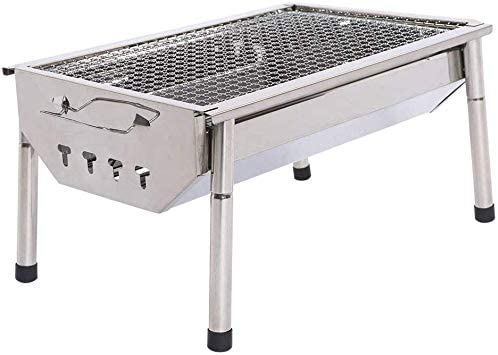 ISUMER Stainless Steel Portable Folding Charcoal BBQ Grill