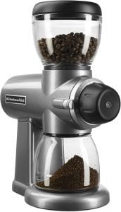KitchenAid KCG0702CS Controlled Rate Streamlined Coffee Burr Grinder