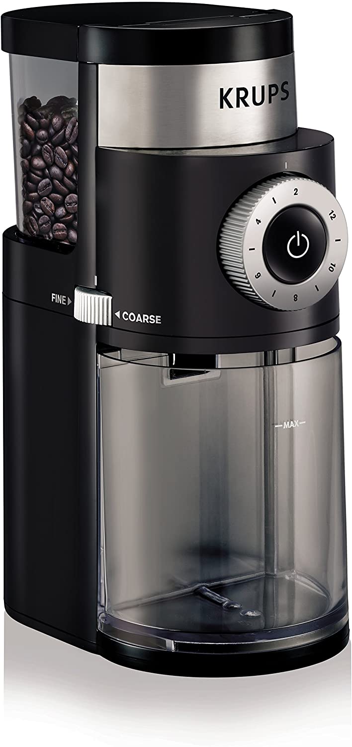 KRUPS GX5000 Metallic Large Capacity Coffee Burr Grinder