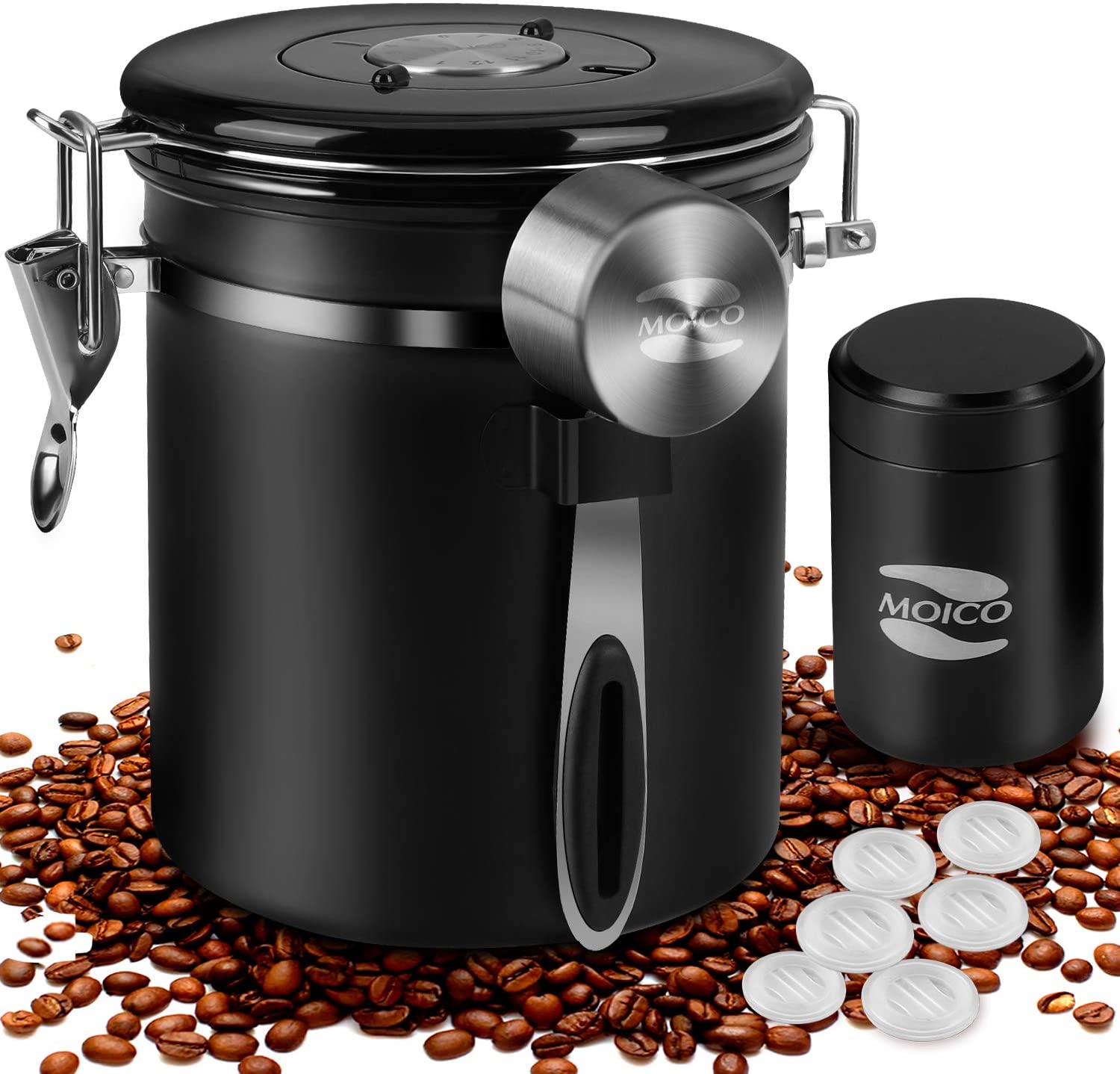 MOICO CO2 Valva Stainless Coffee Canisters